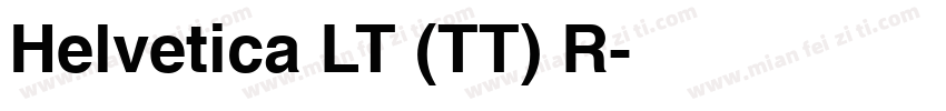 Helvetica LT (TT) R字体转换